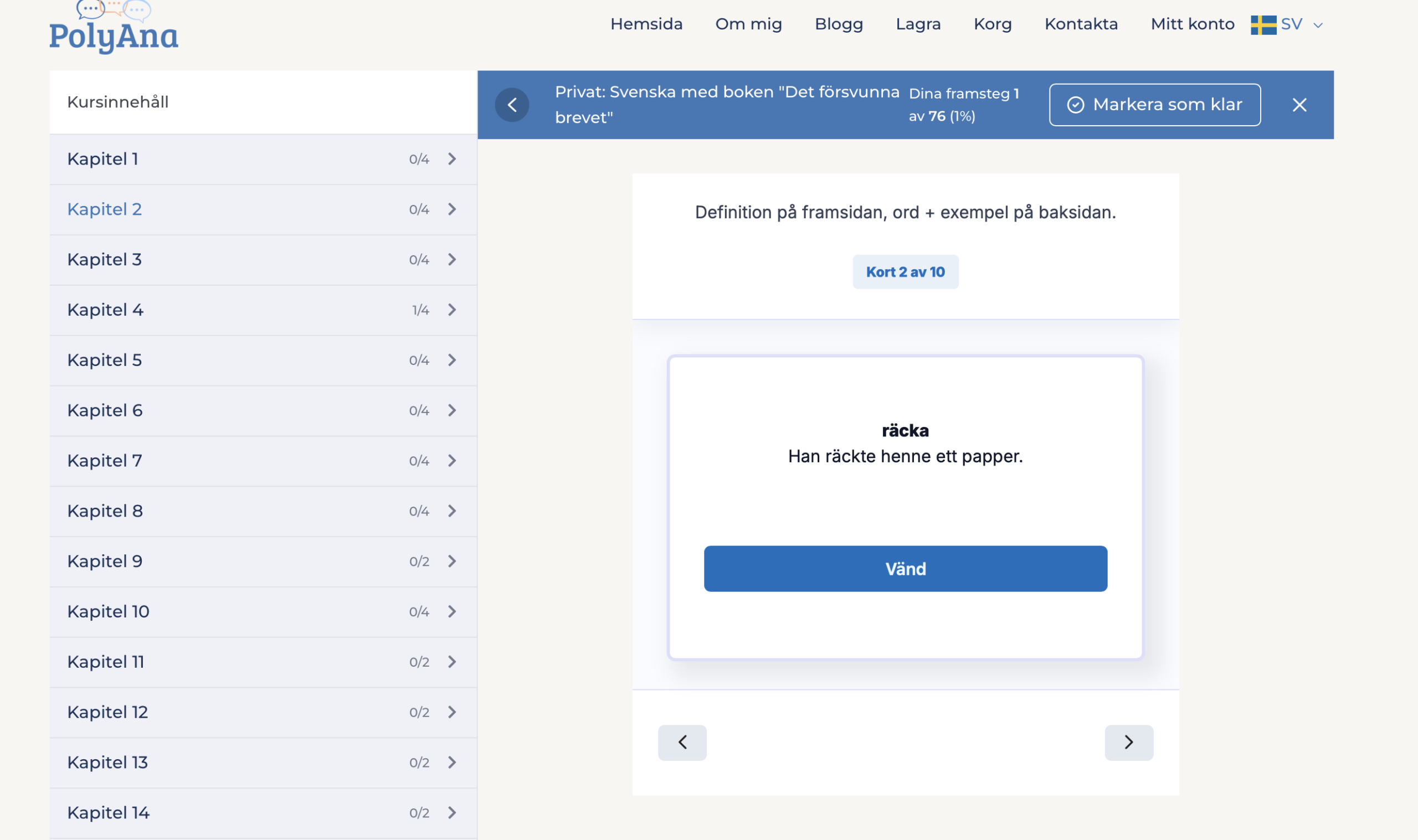 Fiszki szwedzkie dla czytelników „Det försvunna brevet” (B1/B2) - Image 5